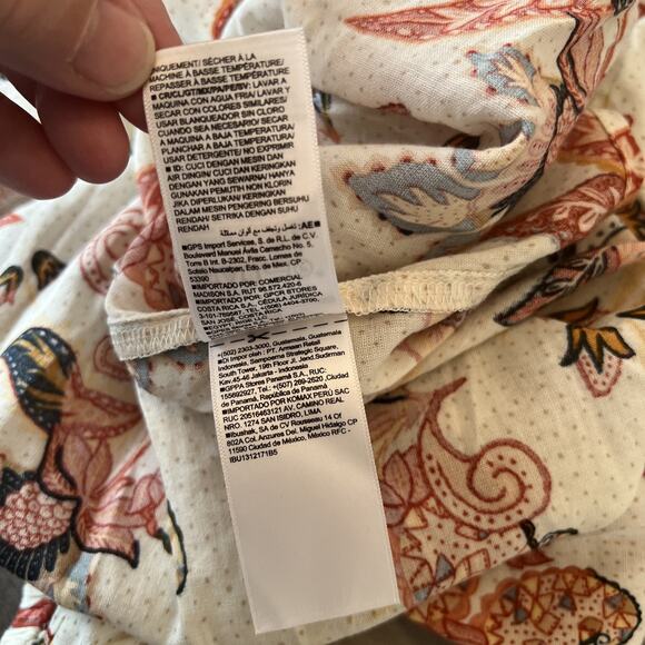 Old Navy Women’s XXL Button Up Poet Blouse Floral Top Boho Cottagecore - Picture 7 of 9